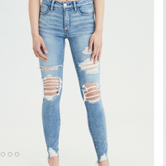 american eagle ripped skinny jeans